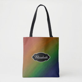 Bolso De Tela Ombre arcoiris | Negrita y colorida bandera del or