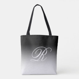 Bolso De Tela Ombre blanco sobre cualquier color con monograma
