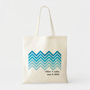 Bolso De Tela Ombre Chevron - dé la bienvenida/fuera de la bols