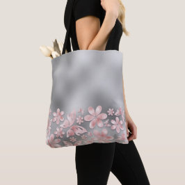 BOLSO DE TELA OMBRE GRIS CON MARIPOSAS DE FLORES DE OMBRE PINCO