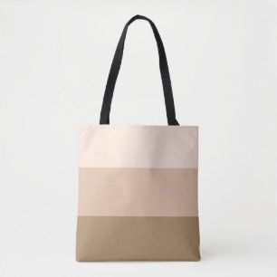 Bolso De Tela Ombre marrón a rayas