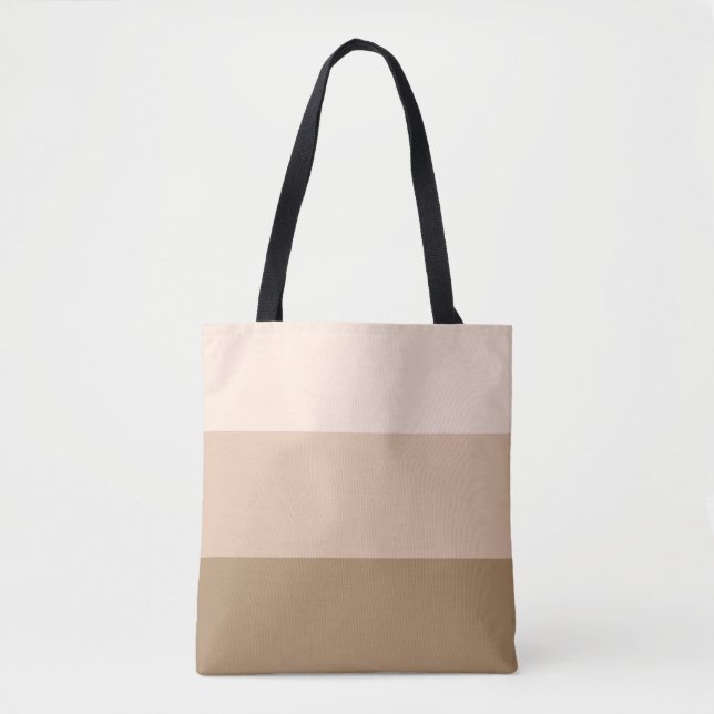 Bolso De Tela Ombre marrón a rayas (Anverso)