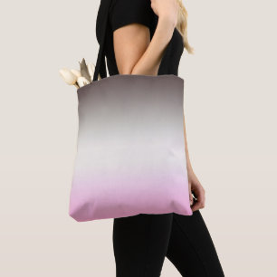 Bolso De Tela Ombre rosa gris
