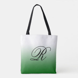 Bolso De Tela Ombre verde sobre cualquier color con monograma