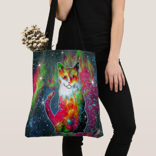 Bolso De Tela Omega de gato cósmico