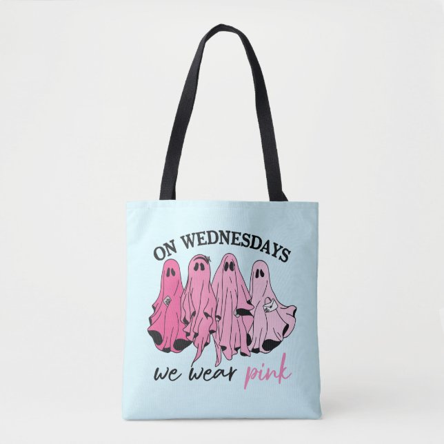 Bolso De Tela On wednesdays we wear pink ghost boo gang (Anverso)