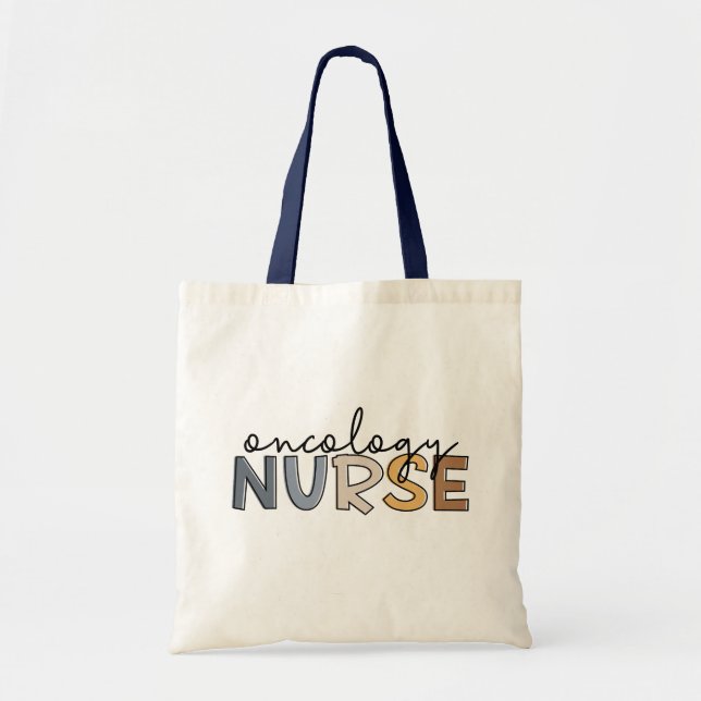 Bolso De Tela Oncología Enfermera Oncología Enfermería RN (Frente)