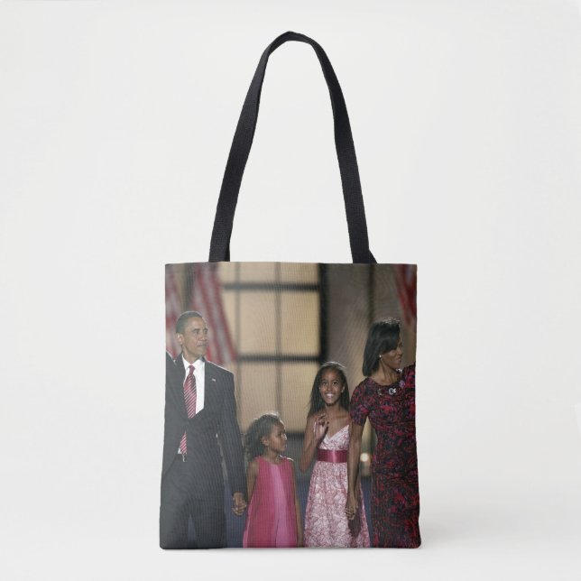 Bolso De Tela Onda de la familia de Barak Obama (Anverso)