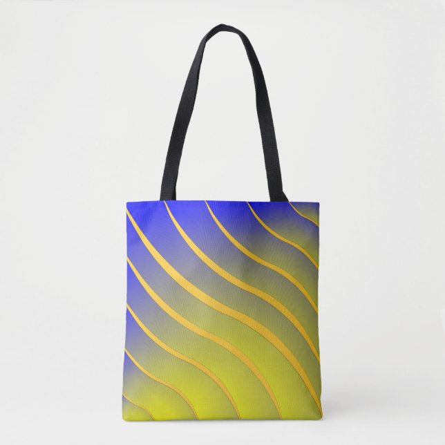 Bolso De Tela Onda de las rayas (Anverso)