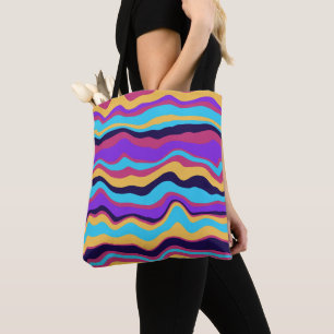 Bolso De Tela Ondas abstractas