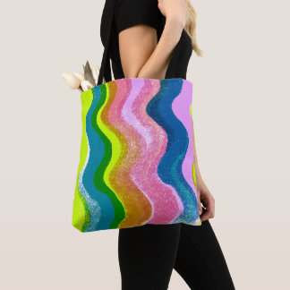 Bolso De Tela Ondas arco iris