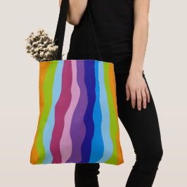 Bolso De Tela Ondas coloridas