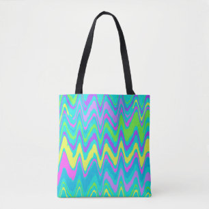 Bolso De Tela Ondas coloridas