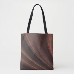 Bolso De Tela Ondas De Arena Blanda Marrón Y Rosa