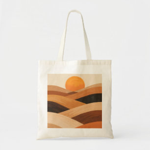 Bolso De Tela Ondas de arena suave al atardecer