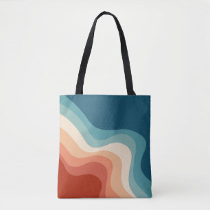 Bolso De Tela Ondas de estilo retro