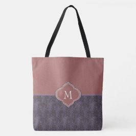 Bolso De Tela Ondas de óxido azul morado monograma