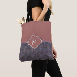 Bolso De Tela Ondas de óxido azul morado monograma