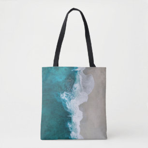 Bolso De Tela Ondas del mar - orilla de Maldivas