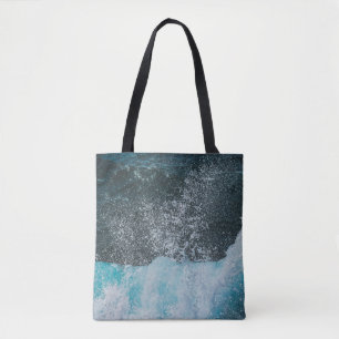 Bolso De Tela Ondas del océano cristal