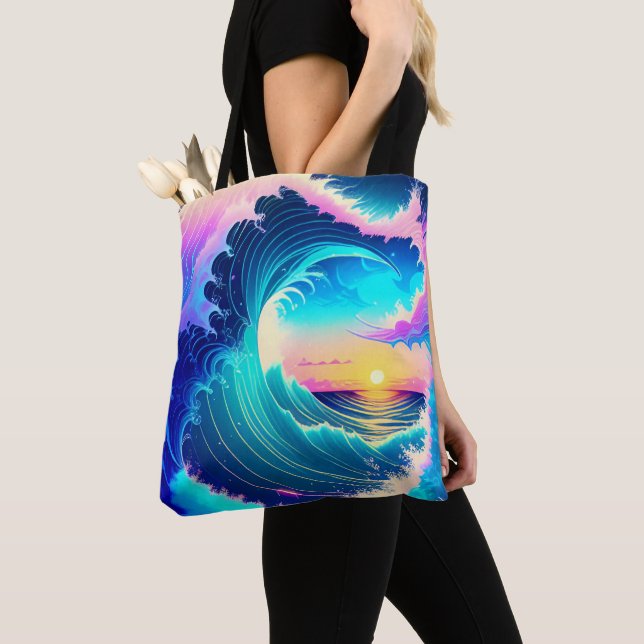 Bolso De Tela Ondas oceánicas (Detalle)
