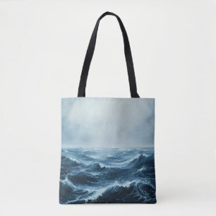 Bolso De Tela Ondas oceánicas del mar duro