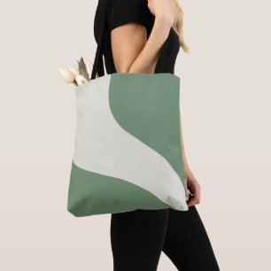 Bolso De Tela Ondas simples en verde