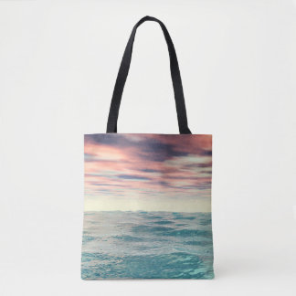 Bolso De Tela Ondas turquesas