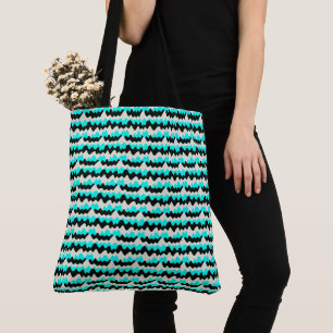 Bolso De Tela Ondas turquesas