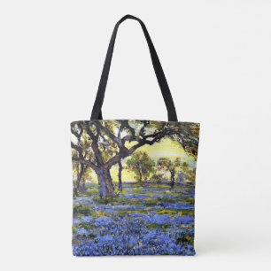 Bolso De Tela Onderdonk - Árbol de roble antiguo y Bluebonnets
