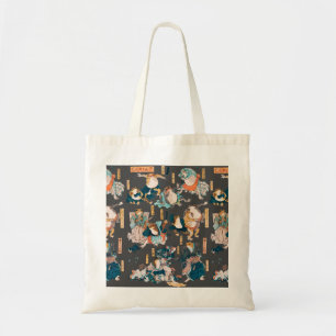 Bolso De Tela Ondulaciones ukiyo-e de rana japonesa