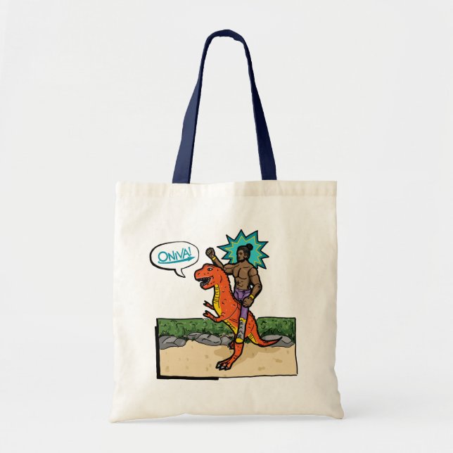 Bolso De Tela ¡ONIVA! Dino Lutteur (Frente)