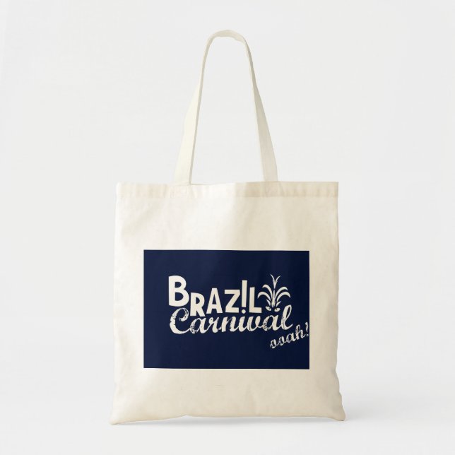 Bolso De Tela ¡Ooah del carnaval del Brasil! Azul que hace (Frente)