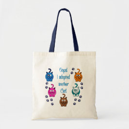 Bolso De Tela ¡Oops!  ¡Adopté otro gato!