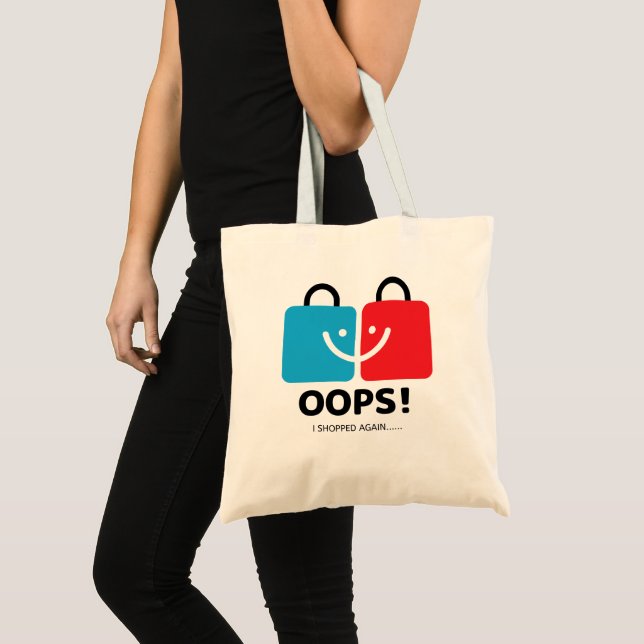Bolso De Tela "Oops, volví a comprar" gracioso moderno (Anverso (producto))