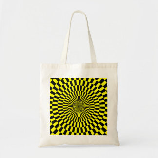 Bolso De Tela Op Art - Amarillo y Negro