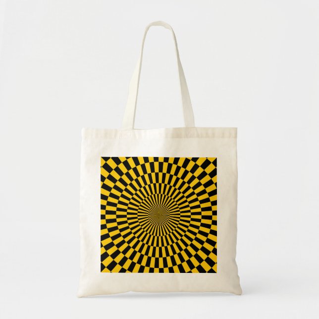 Bolso De Tela Op Art - Amber y Black (Frente)