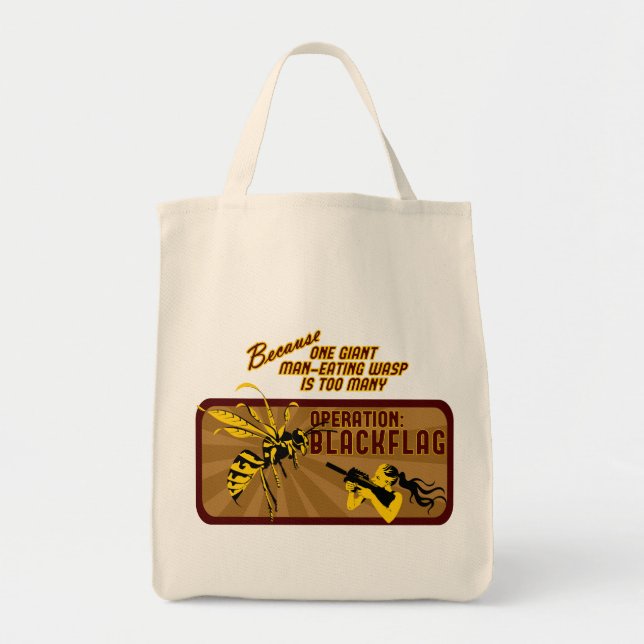 Bolso De Tela operación: Tote BLACKFLAG Grocery (Frente)