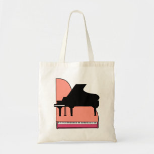 Bolso De Tela Opinión superior rosada de Sillouette del piano