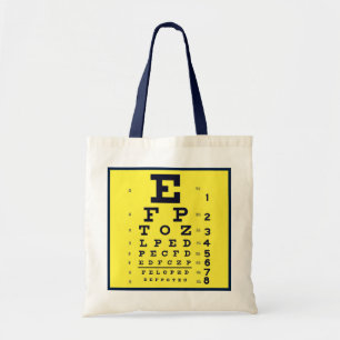 Bolso De Tela Optometría económica de la carta de ojo de la