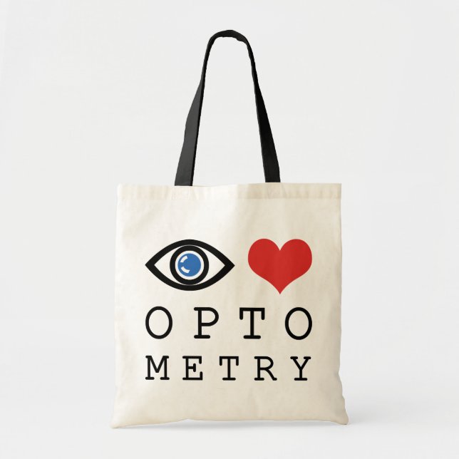 Bolso De Tela Optometría Eye Love (Frente)