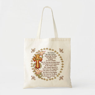 Bolso De Tela Oración de los Lores Cristianos