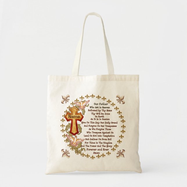 Bolso De Tela Oración de los Lores Cristianos (Frente)