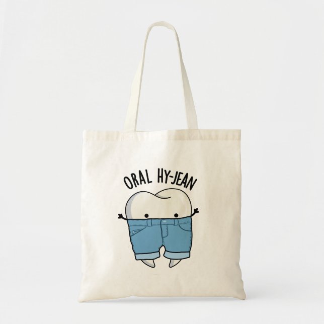 Bolso De Tela Oral Hy-jean Funny Tooth Pun (Frente)