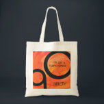 Bolso De Tela Orange Decade 90th Birthday<br><div class="desc">It's a milestone birthday,  the big 90. Wow! Celebrate in style with our trendy and colorful design with our signature texture in a bright orange with 90 at a diagonal and the words,  it's just a round number,  inside the 0. Custom designs available so please message us with requests.</div>