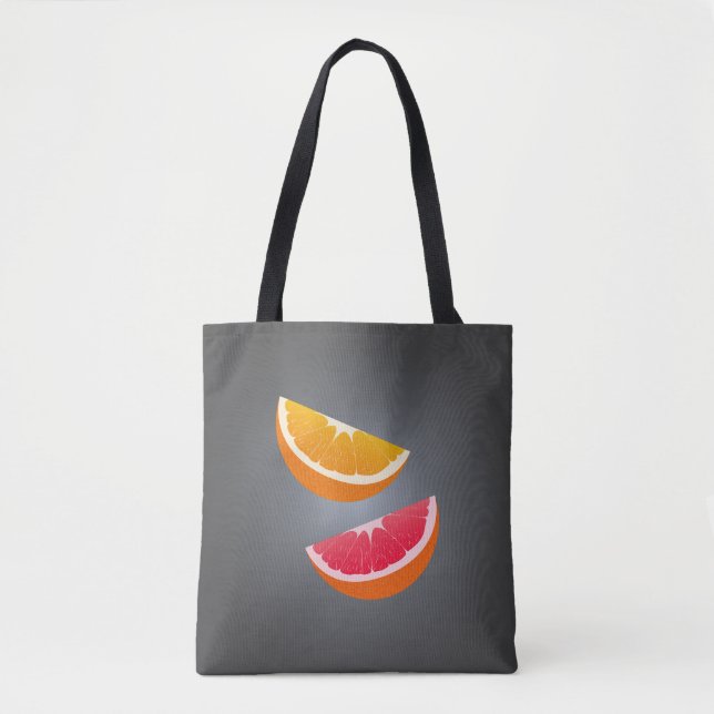 Bolso De Tela Orange & Grapefruit – Modern Citrus Design (Anverso)