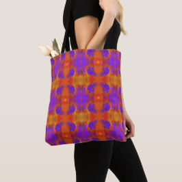 Bolso De Tela Orange Purple And Red Abstract Graphic Art Design