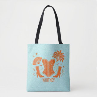 Bolso De Tela Orange + Teal Las Vegas Showgirl Bach