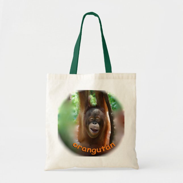 Bolso De Tela Orangután feliz (Frente)