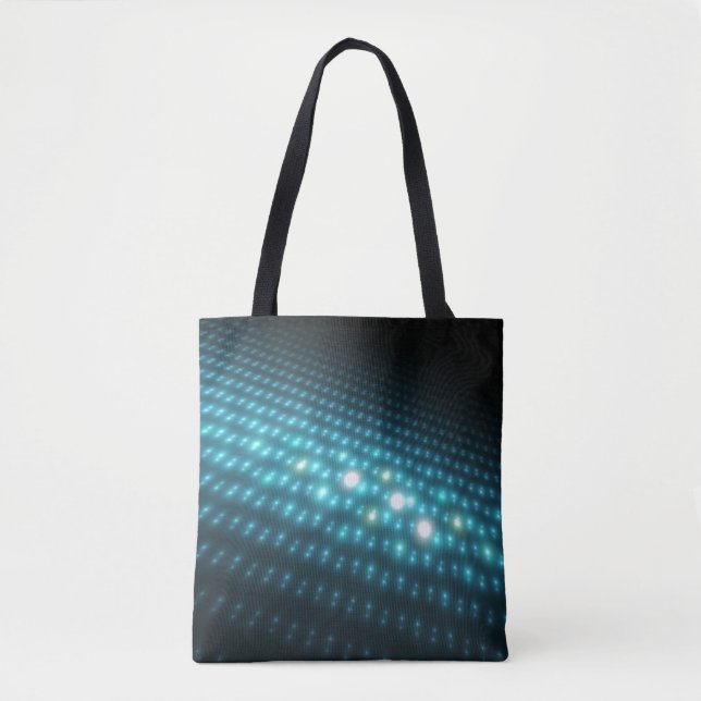 Bolso De Tela Orbes azules 3D (Anverso)